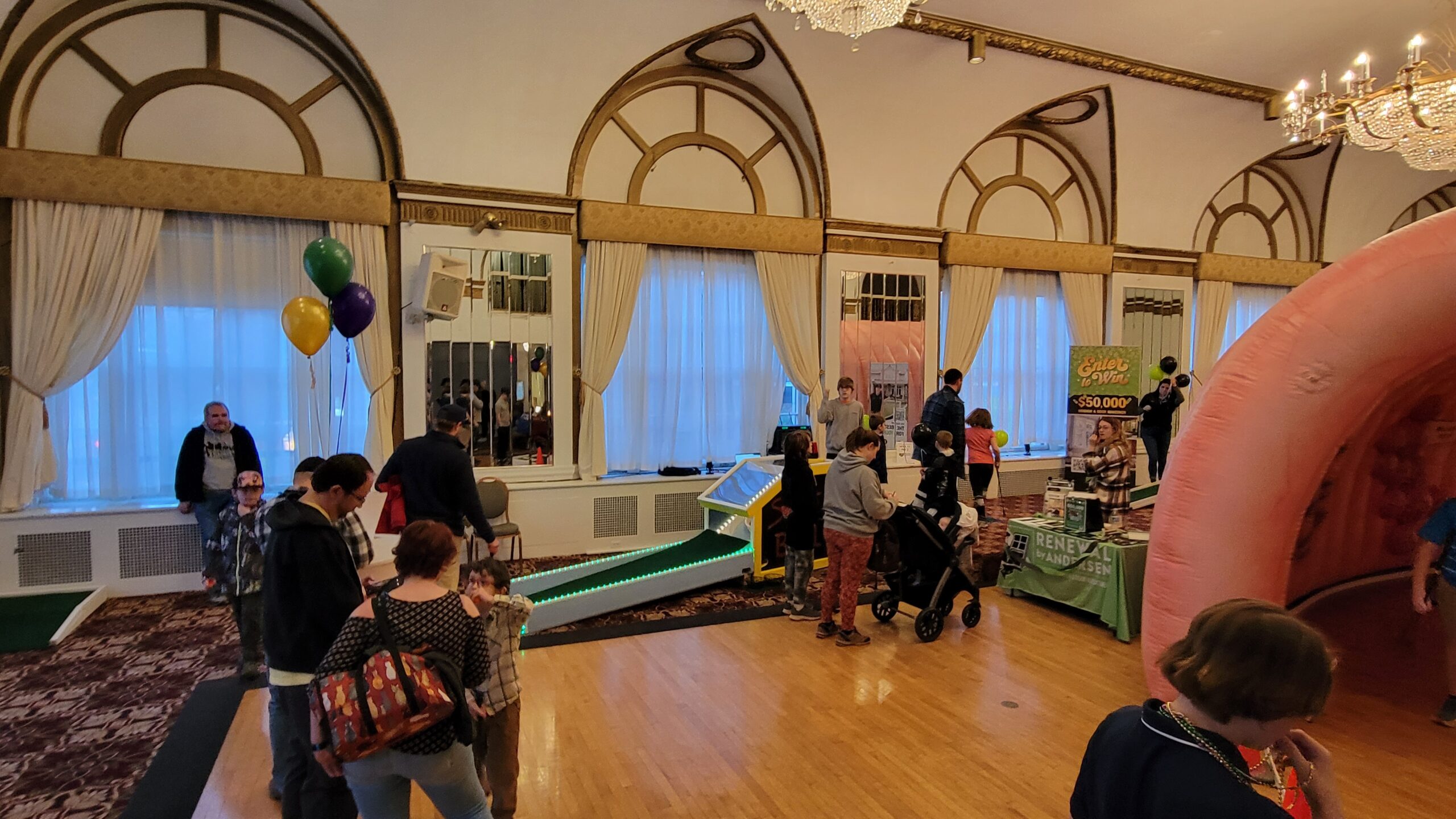 A view of people having fun golfing and socializing