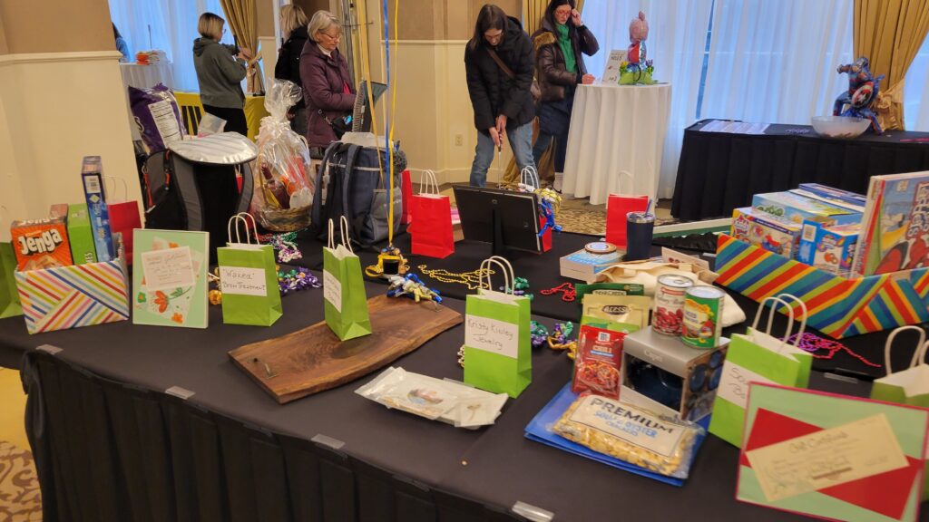 A table of prizes for participants