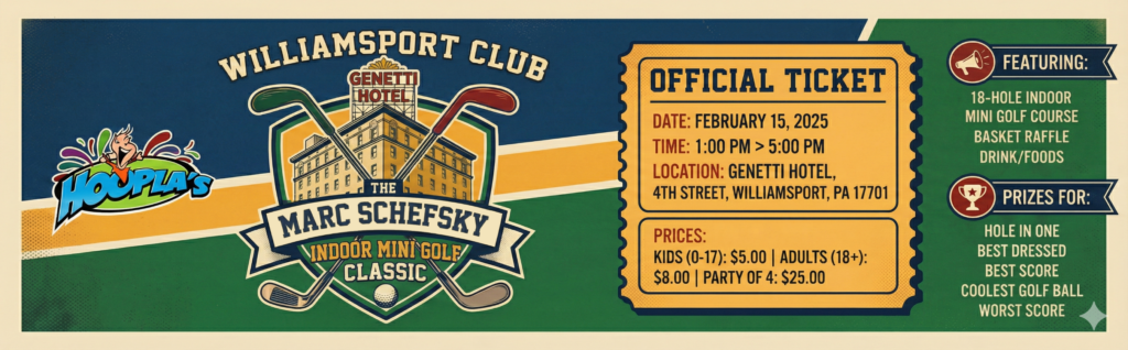 Banner Information for Golf Event