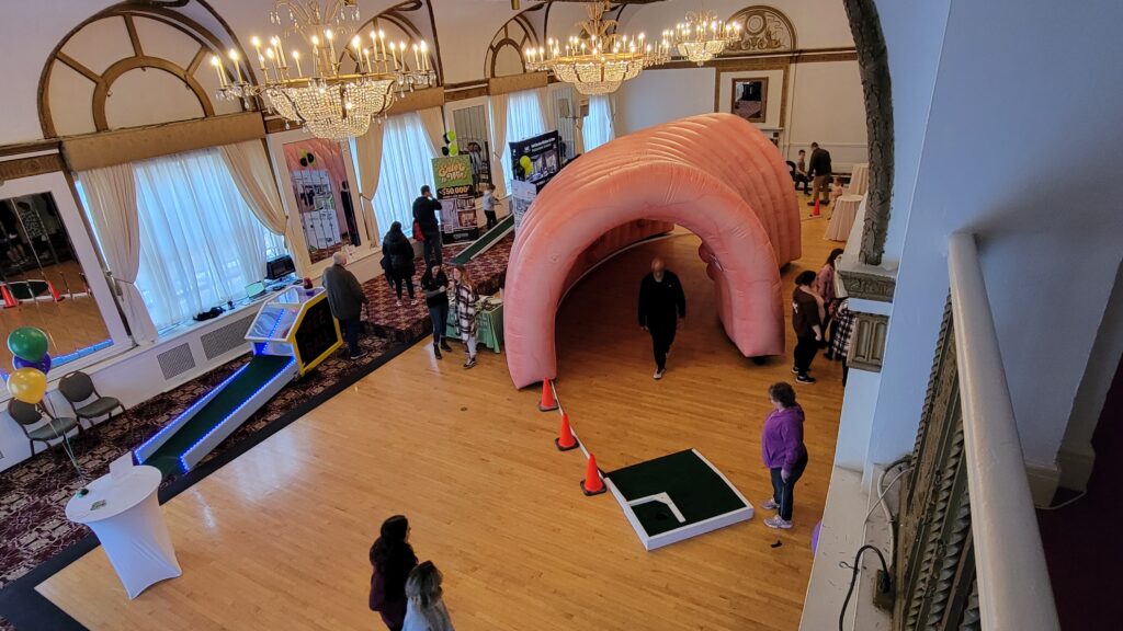 People golfing together