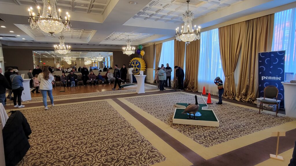 People socializing with one another