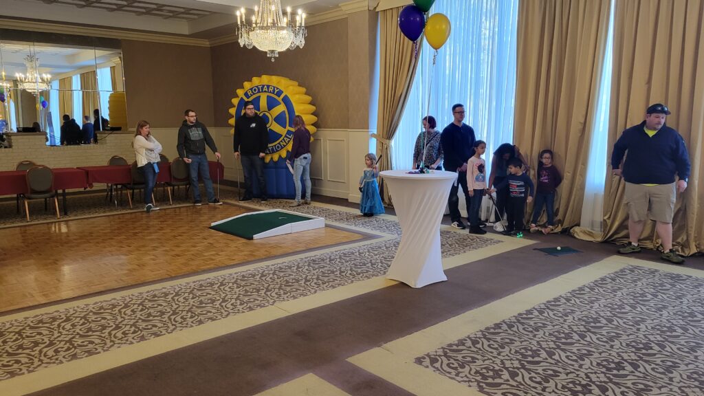 People waiting to golf